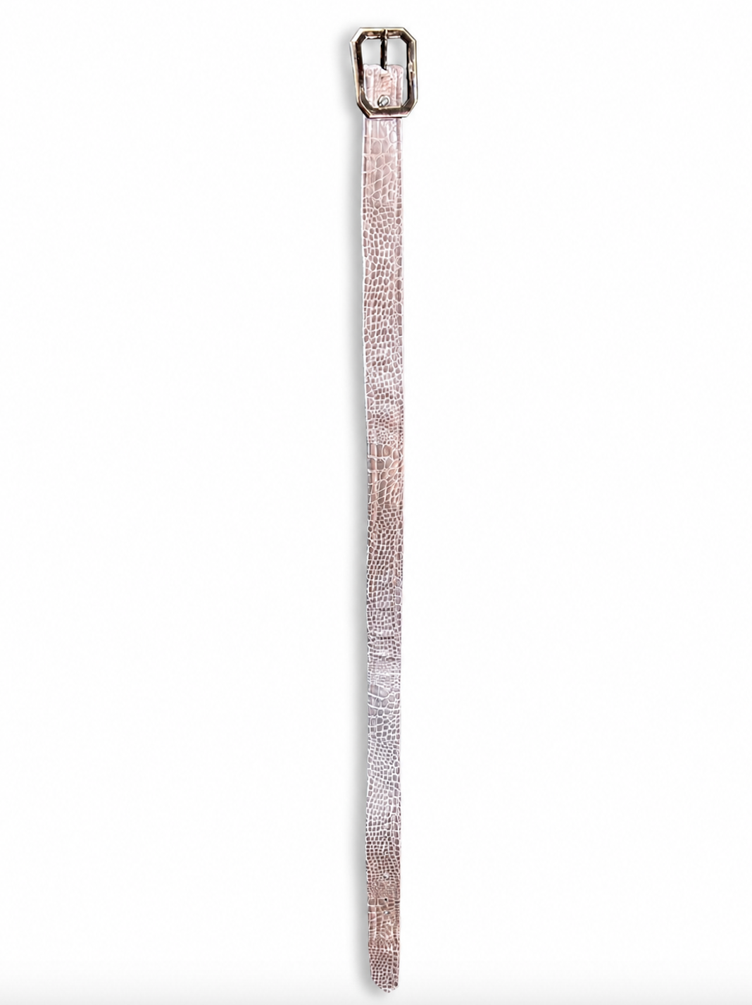 Silver Croc Belt